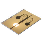 ヴィンテージビクトリアンサンセット通りライトアートデザイン ノートブック (左側)