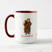 ヴィンテージビクトリアンサンタおもちゃ マグカップ (左)