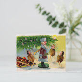 ヴィンテージビクトリアンサンタくるみ割り ポストカード (スタンド正面)