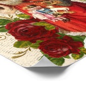 ヴィンテージビクトリアンサンタクロースアンティークデクページ ポスター (角)