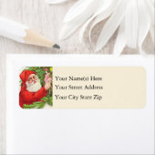 ヴィンテージビクトリアンサンタクロースクリスマスツリー ラベル (インサイチュ)