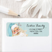 ヴィンテージビクトリアンサンタクロースターコイズブルー ラベル (インサイチュ)