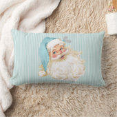 ヴィンテージビクトリアンサンタクロースターコイズ ランバークッション (ブランケット)