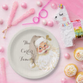 ヴィンテージビクトリアンサンタクロースニュートラルトープ ペーパープレート (パーティー)