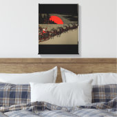 ヴィンテージビクトリアンサンタクロースレインダースリー キャンバスプリント (インサイチュ (寝室))