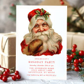 ヴィンテージビクトリアンサンタクロースレトロホリデーパーティー 招待状