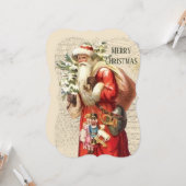 ヴィンテージビクトリアンサンタクロース カード (正面/裏面インサイチュ)