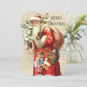 ヴィンテージビクトリアンサンタクロース カード (スタンド正面)