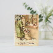 ヴィンテージビクトリアンサンタクロース シーズンポストカード (スタンド正面)