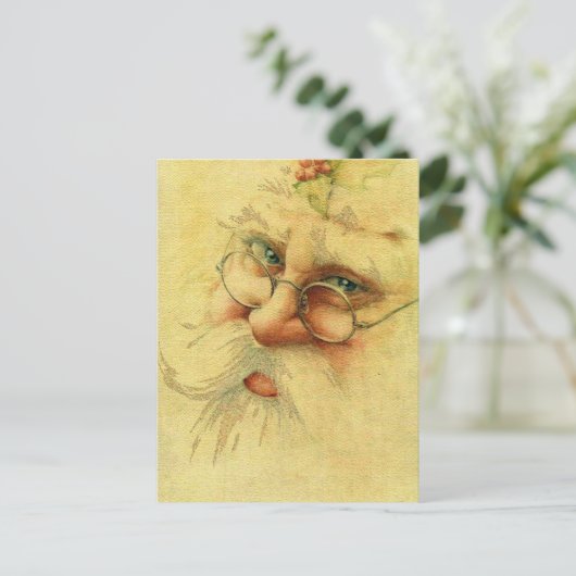 ヴィンテージビクトリアンサンタクロース シーズンポストカード (スタンド正面)