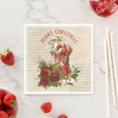 ヴィンテージビクトリアンサンタクロース スタンダードランチョンナプキン (インサイチュ)