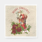 ヴィンテージビクトリアンサンタクロース スタンダードランチョンナプキン (正面)