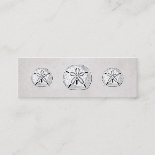 ヴィンテージビクトリアンサンドドルビジネスカード スキニー名刺 (正面)