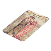 ヴィンテージビクトリアンシスターズキュートリージェンシーファインアート マグネット (左側)