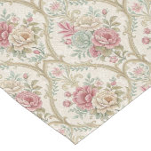 ヴィンテージビクトリアンシック複雑なダマスクフローラ ロングテーブルランナー (コーナー)