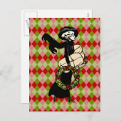 ヴィンテージビクトリアンショッピングプリント シーズンポストカード (正面/裏面)