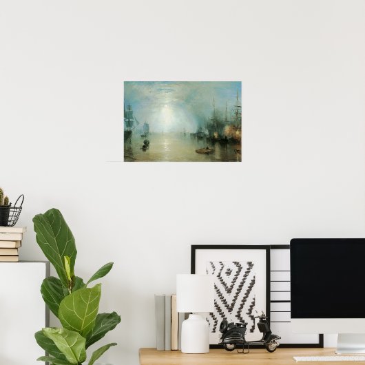 ヴィンテージビクトリアンシースケープ、ジョセフ・ターナー ポスター (ホームオフィス)