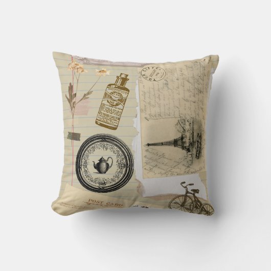 ヴィンテージビクトリアンシール枕 クッション (正面)