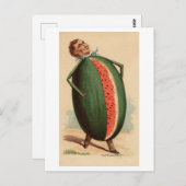 ヴィンテージビクトリアンスイカ体 ポストカード (正面/裏面)