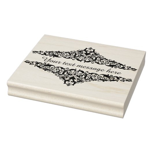 ヴィンテージビクトリアンスクロール – メッセージの追加 ラバースタンプ (スタンプ)