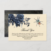 ヴィンテージビクトリアンスタイルゴシックテーマ結婚ズ サンキューカード (正面/裏面)
