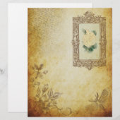 ヴィンテージビクトリアンスタイルスクラップブック紙 (正面/裏面)