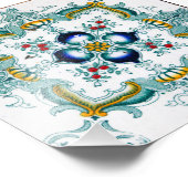 ヴィンテージビクトリアンスタイルタイル フォトプリント            (角)