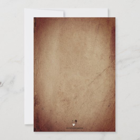 ヴィンテージビクトリアンスタイルドッグカスタマイズ可能パーティー 招待状 (裏面)