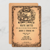 ヴィンテージビクトリアンスタイル不気味なカスタマイズ可能パーティー 招待状 (正面/裏面)