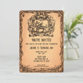 ヴィンテージビクトリアンスタイル不気味なカスタマイズ可能パーティー 招待状 (スタンド正面)