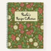 ヴィンテージビクトリアンスチームパンクポケットウォッチバラ ノートブック (正面)