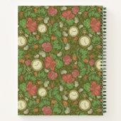 ヴィンテージビクトリアンスチームパンクポケットウォッチバラ ノートブック (裏面)