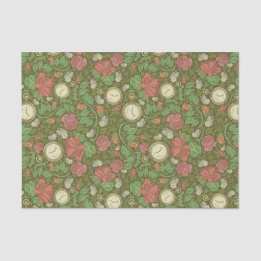 ヴィンテージビクトリアンスチームパンクポケットウォッチバラ 薄葉紙 (正面)