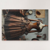 ヴィンテージビクトリアンステームパンク刑事ドレス ジグソーパズル (横)