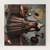 ヴィンテージビクトリアンステームパンク刑事ドレス ジグソーパズル (横)