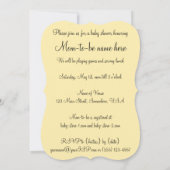 ヴィンテージビクトリアンストークとキャリッジベイビーシャワー 招待状 (裏面)