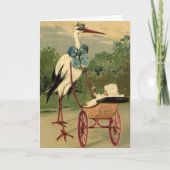 ヴィンテージビクトリアンストークとベビーキャリッジ カード (正面)