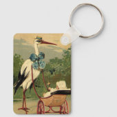 ヴィンテージビクトリアンストークとベビーキャリッジ キーホルダー (裏面)