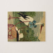 ヴィンテージビクトリアンストークとベビーキャリッジ ジグソーパズル (横)