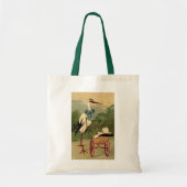 ヴィンテージビクトリアンストークとベビーキャリッジ トートバッグ (正面)