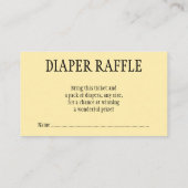 ヴィンテージビクトリアンストーク、ベビーシャワー エンクロージャーカード (裏面)