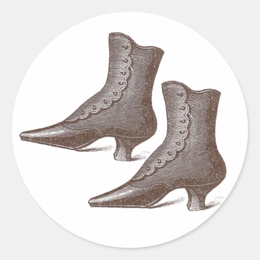 ヴィンテージビクトリアンスナップアップアンクルブーツ – 素晴らしい！ ラウンドシール (正面)