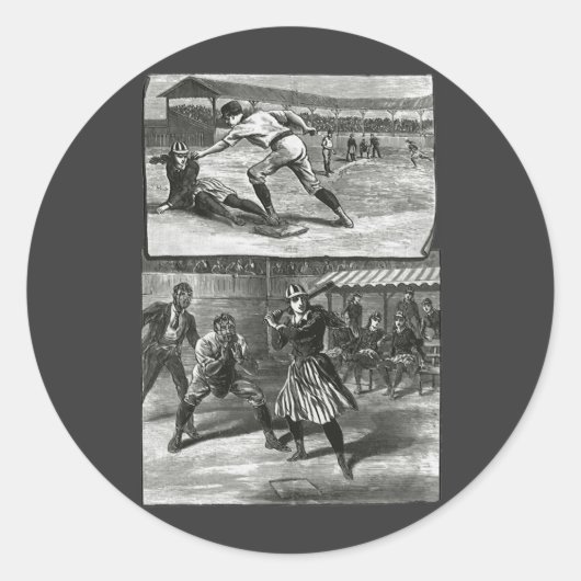 ヴィンテージビクトリアンスポーツ女子球団 ラウンドシール (正面)