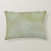 ヴィンテージビクトリアンスモーキーグリーンアレーダマスク アクセントクッション (正面)