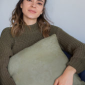 ヴィンテージビクトリアンスモーキーグリーンアレーダマスク アクセントクッション