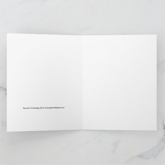 ヴィンテージビクトリアンスリディングヒルクリスマス カード (内部)