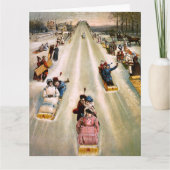 ヴィンテージビクトリアンスリディングヒルクリスマス カード (正面)