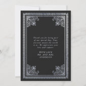 ヴィンテージビクトリアンス結婚シルバーの写感謝してい真 サンキューカード (裏面)