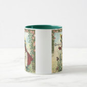 ヴィンテージビクトリアンチャイルドガールズ吹ラッパ草原 マグカップ (中央)