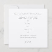 ヴィンテージビクトリアンチーカップ誕生日招待状カード 招待状 (裏面)